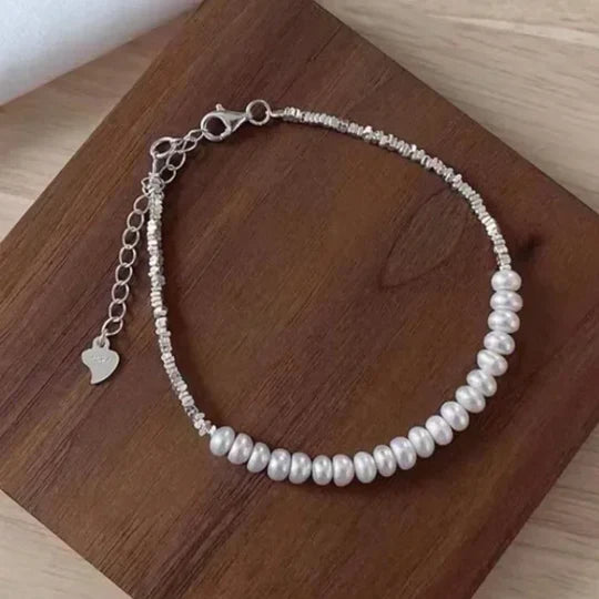 Bracelet de perles plates | Nacre
