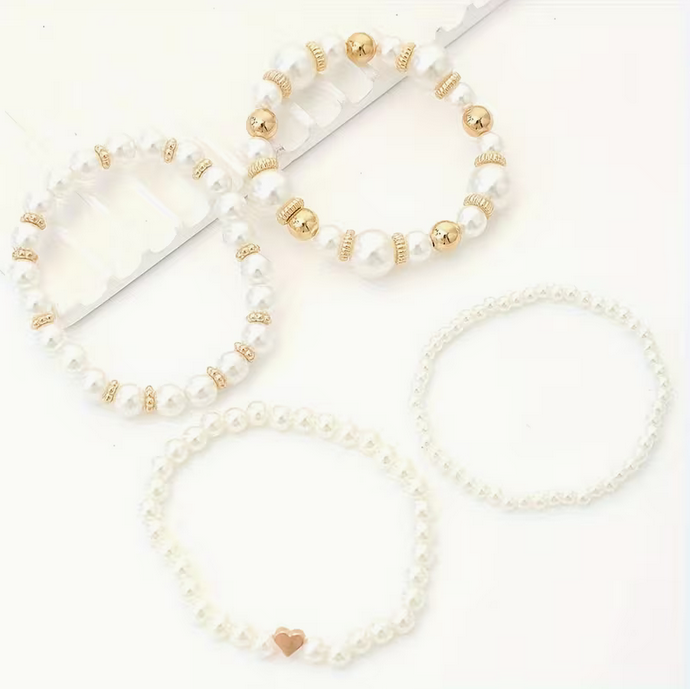 Coffret quatre bracelets de perles | Perlume