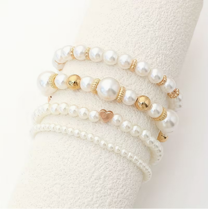 Coffret quatre bracelets de perles | Perlume