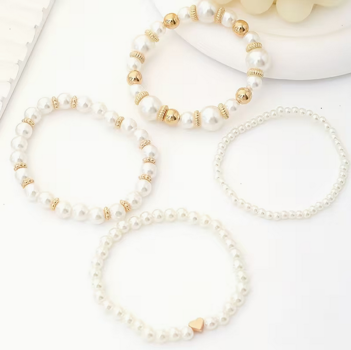 Coffret quatre bracelets de perles | Perlume
