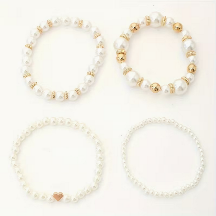 Coffret quatre bracelets de perles | Perlume