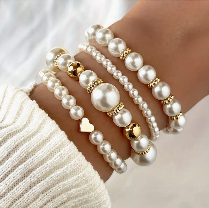 Coffret quatre bracelets de perles | Perlume